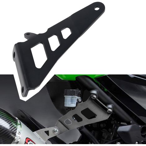 Convient pour la modification du support de montage du pot d'échappement et le support de renfort d'échappement des Kawasaki Ninja 400 et Z400 (1/4)