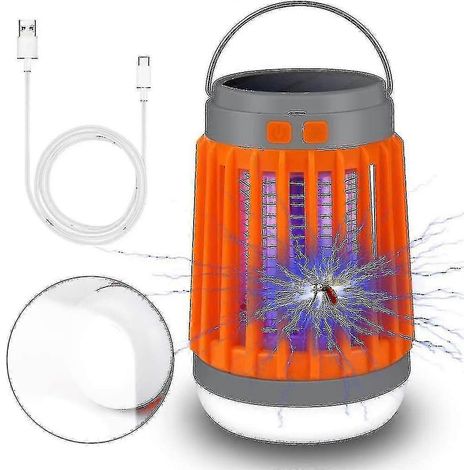 Lampe de camping solaire, lampe UV anti-moustiques, lanterne de camping étanche IP67, portable, anti-moustiques. (1/3)