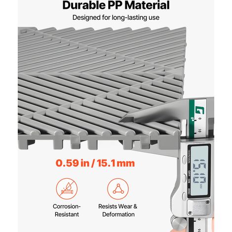 Dalles de Sol Clipsables pour Garage Tapis de Drainage Modulaire (1/5)