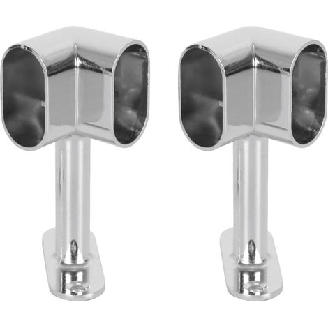 Lot De 2 Supports De Tringle D'angle Pour Penderie, À 90 °, Avec Vis (1/5)