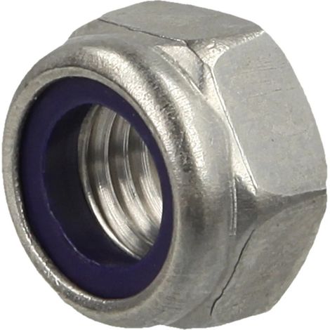 Ecrou de sécurité hexagonal inox M12
