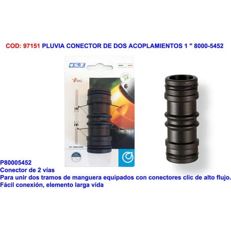 pluvia-gf manguito union  1  conexion rapido  5452-100-010-105