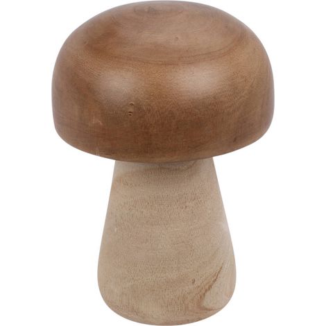 Figurine en bois champignon, 20 cm