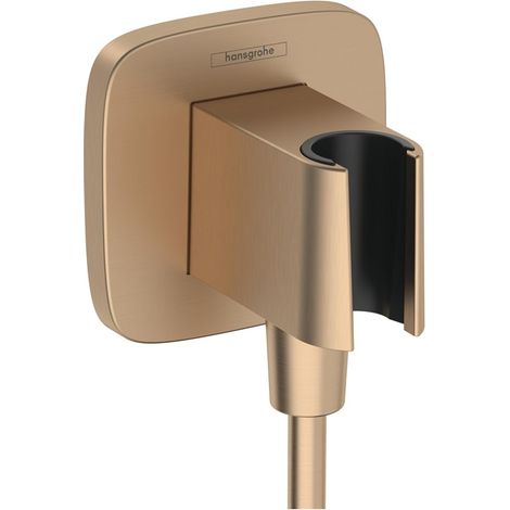 Connessione a parete FixFit Q con supporto per doccia, bronzo spazzolato
