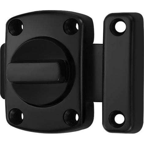 loquet verrou porte Coulissante acier inoxydable, Serrure de salle Verrous de sûreté à bouton Loquet Porte de bain Verrou Portail de fenêtre de cabinet verrous de sécurité loquet Noir