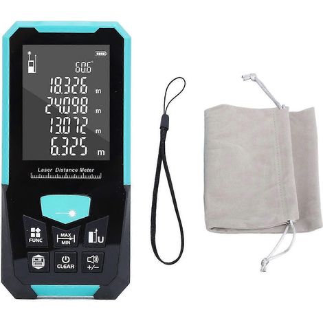 Digitaler Entfernungsmesser mit 2,4-Zoll-LCD-Hintergrundbeleuchtung, hochpräziser Handentfernungsmesser (0,05–50 m Messbereich)