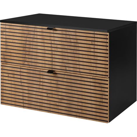 Mobile da bagno, Nero Opaco, 80 x 57 x 46 cm (1/5)