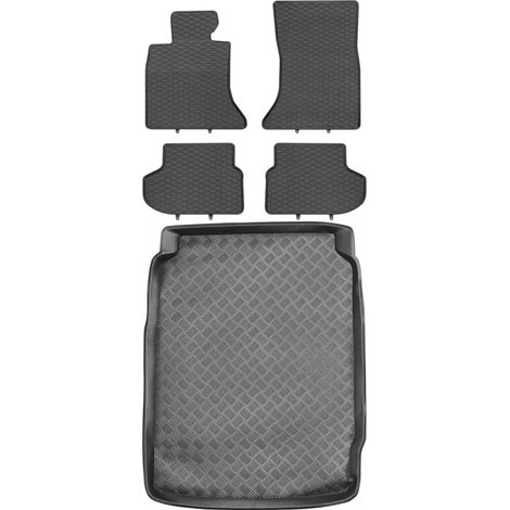 Juego de alfombrillas de goma para coche y alfombrilla para maletero para BMW Serie 5 F10 Sedán (2013-2017).