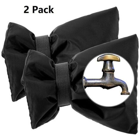 BUNTHAUS Lot de 2 housses de robinet d'extérieur avec housse de protection contre le gel en hiver, isolées, antigel, réutilisables, chaussettes de robinet de jardin, imperméables et épaisses.