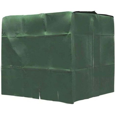 Copertura protettiva impermeabile per contenitore IBC da 1000 litri, verde, antipolvere per esterni (1/4)