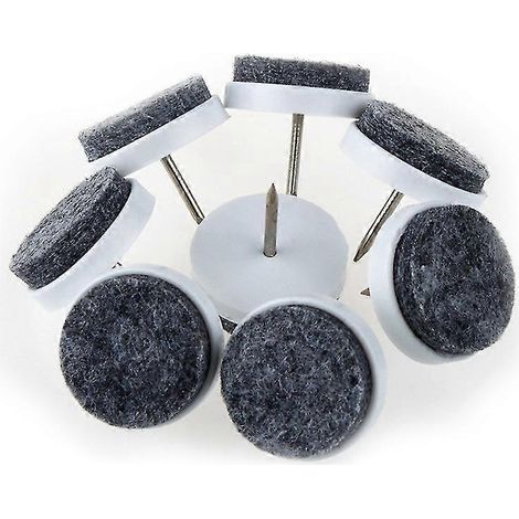 50 patins en feutre antidérapants pour pieds de meubles, chaises et tables - Protection optimale contre les chocs - Clou de 28 mm (1/5)