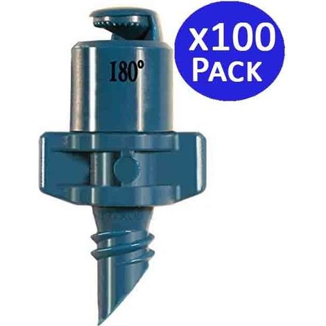 Set di 100 Irrigatore 180º del sistema Micro-Drip, Irrigazione: Testa di spruzzatura da 1,8 a 2,2 metri
