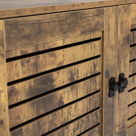 Katzenstreuschrank mit katzenkopf eingang holzoptik