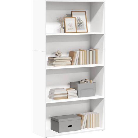 Bücherregal Weiß 80x30x152 cm Holzwerkstoff