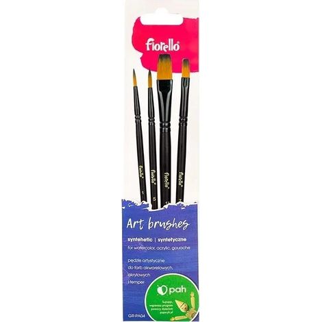 Pinceaux ronds en nylon pour artistes, lot de 4