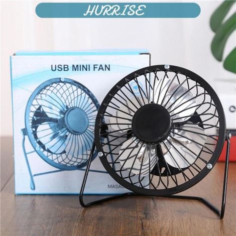 Ventilateur De Bureau - 4 Pouces - Boîtier Métallique - Alimentation USB - Pour Bureau Maison Voiture Dortoir - 1 Pièce (1/5)