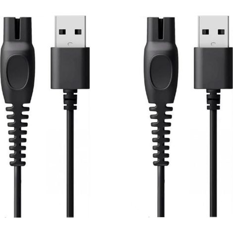 2 x 5 V 1 A USB Charging Cable for Electric Shaver, Charger Power Cable for Shaver, Beard Trimmer Adaptor for One Blade 360 QP2724 QP2720 Shaver (1/5)