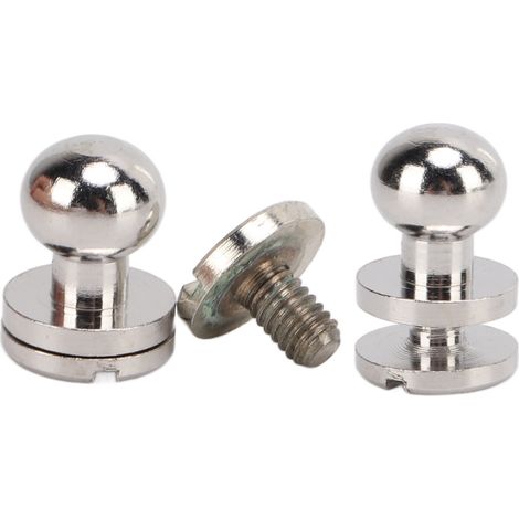 20 rivets en laiton argenté 7x6mm pour accessoires de mode - Idéal pour sacs à main et ceintures, résistants à l'usure, parfaits pour projets DIY.