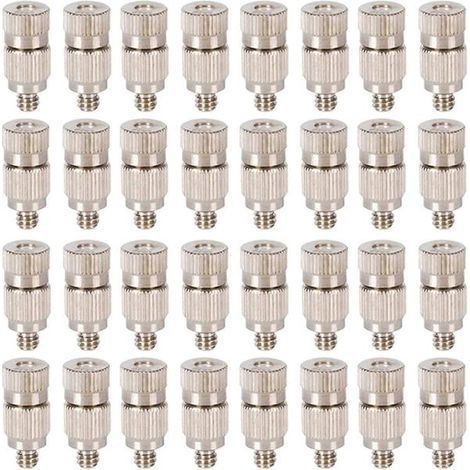 Lot de 50 buses de pulvérisation pour systèmes de refroidissement, buses haute performance en acier inoxydable.