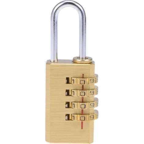 Gehäusebreite Messing Sperren 4-stelliges Zahlenschloss 3mm Schäkel 21mm (1/5)