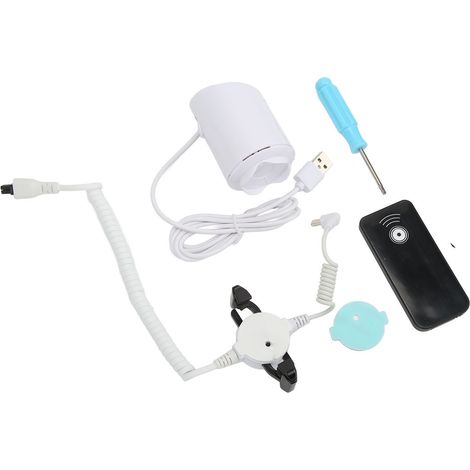 Support antivol pour téléphone portable avec alarme de sécurité 95-120 dB, charge rapide et fixation par griffe étendue pour téléphones et MP4 (1/5)