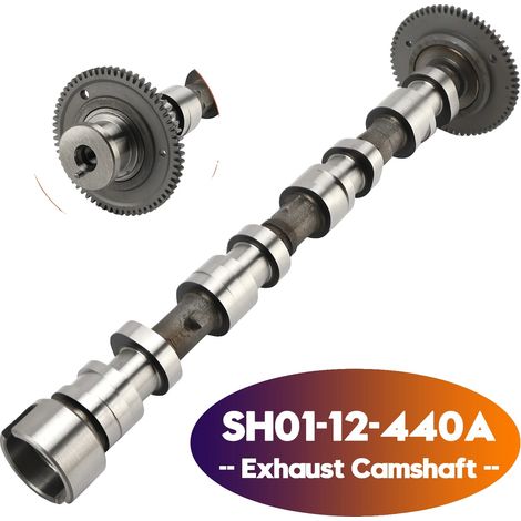 Árbol de levas de escape, acero de alta calidad, compatible con sedanes y SUV medianos equipados con motores diésel de 2.2 litros, números de pieza OEM: SH01-12-440A, SH01-12-440B, durabilidad mejorad (1/5)