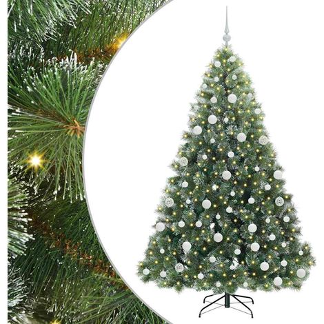 Sapin de Noël  Arbre de Noël artificiel avec 300 LED Vert 180 cm PE et PVC (1/5)