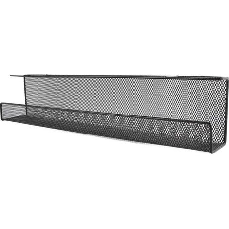 Organiseur Sous Le Bureau - En Fer - Pour Rangement De Câbles Et Multiprises - Noir - 1 Pièce (1/5)
