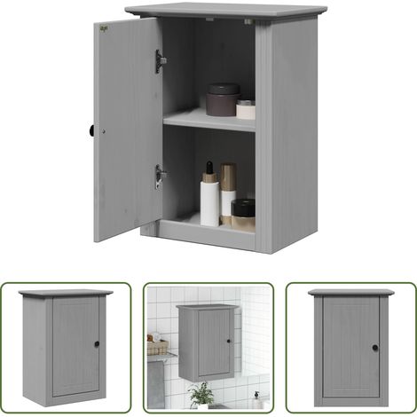 vidaXL Bad Wandschrank - Bad-Wandschrank BODO Grau 44x30x60 cm (1/5)