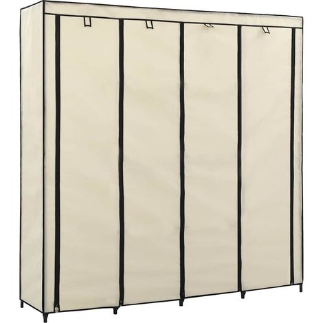 Maison Exclusive - Kleiderschrank mit 4 Fächern Creme 175 x 45 x