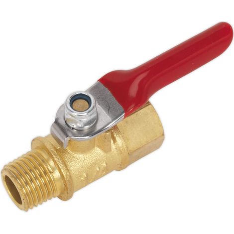 Sealey Lever Ball Valve 1/4""BSPT Male x 1/4""BSP Female SA906 (1/2)