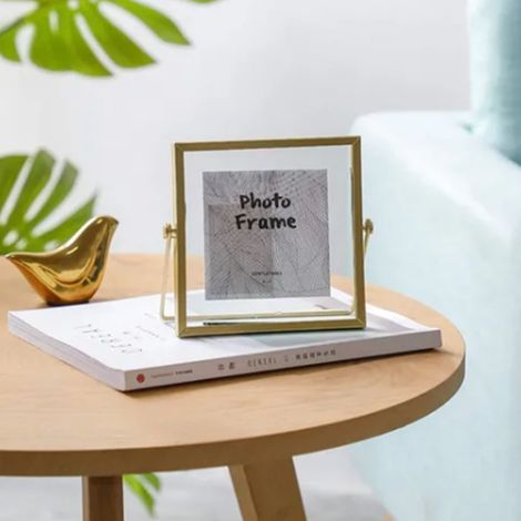 Cadre Photo Vitrine Transparent avec Support en Fer 4 Inch - Cadre pour Fleurs Séchées et Décorations de Table élégant (1/5)