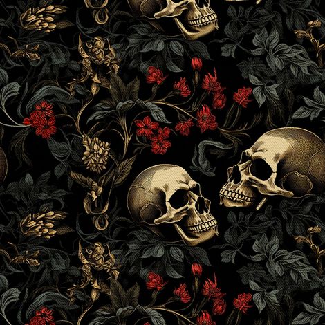 Tela decorativa para exteriores Oxford - Motivo de calavera I DX4289 (1/5)