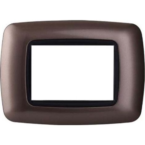 Plaque compatibles Bticino Livinglight 3 modules plastique convexe couleur bronze