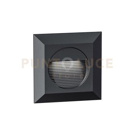 GES2121N- SEGNAPASSI ANTRACITE A LED IN ALLUMINIO E VETRO 4000K 108LM 3W AD INCASSO