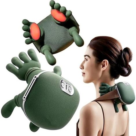 Masseur Nuque Électrique Chauffant Bionique Shiatsu Dos Épaules Rechargeable USB, Idéal for Relax COUSSIN CHAUFFANT (1/5)