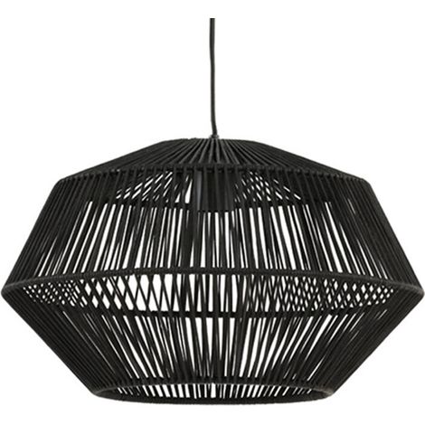 Light & Living - hängeleuchte - Deya - schwarz - baumwolle - Ø