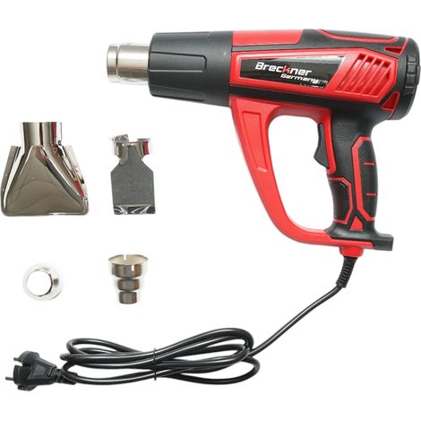 Pistola ad aria calda 2000W, 220V, flusso d'aria 300/500 l/min, 2 impostazioni di temperatura 50-600°C Breckner Germany (1/5)