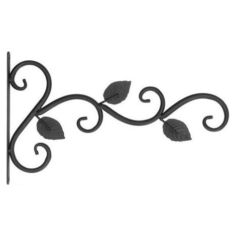 Crochets de Suspension Muraux en Fer, Support Crochet Plante Suspendues, Suspension Mural Crochet Plante avec Vis, Supports de Panier Suspendu(Noir) (1/5)