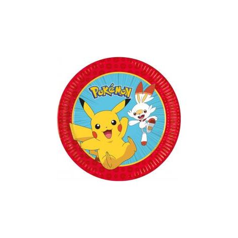 Platos de papel Pokémon de 23 cm, 8 unidades