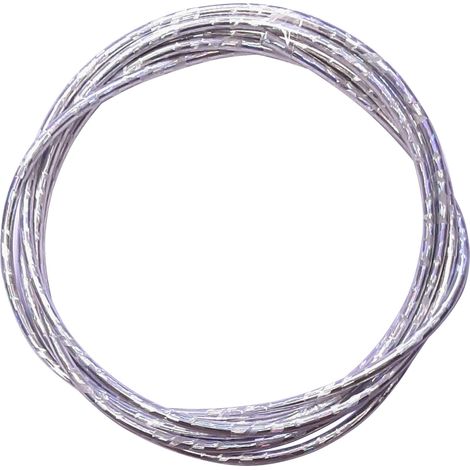 Gaine de câble acier universelle argent laser irisé diamètre 5mm longueur 3m avec insert plastique protection frein gaz