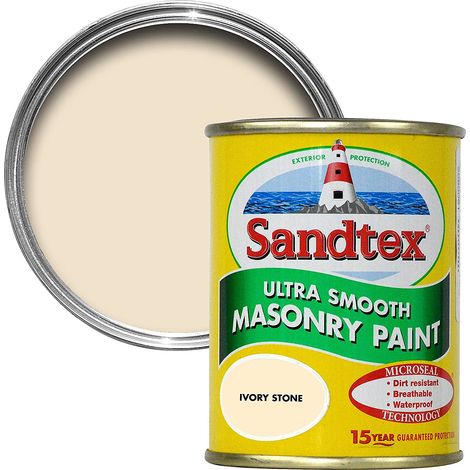 Sandtex 15 Year Microseal Smooth Masonry - Ivory Stone - 150ml