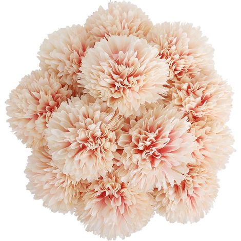 Hydrangea Faux Flower Head - White Silk Artificial Hydrangea - 12 Pieces - For Wedding Home Party Decoration (1/5)