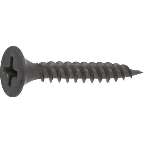 Vis per pannelli in gesso con rivestimento in acciaio fosfato nero, confezione da 3,9x25 mm / 500 pezzi