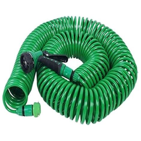 BUNTHAUS Tuyau d'arrosage escamotable tuyau extensible en spirale EVA tuyau 15M pour terrasse de nettoyage de jardin (1/5)