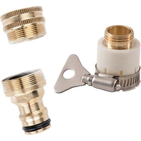 Raccord rapide 3 pièces pour lavage de voiture et jardin, connecteur haute pression, durable et résistant à la corrosion, pour tuyau d'arrosage, connexion facile