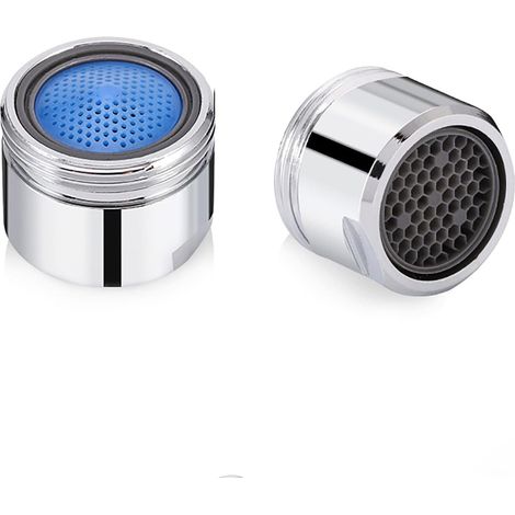 2 Pcs Mousseur Robinet Filtre Economie Eau M18 , Aérateur de Robinet,Accessoires Aérateur Robinet 18mm Embout Universel, pour Robinet Lavabo de Salle de Bain et Cuisine(Acier inoxydable).. (1/5)