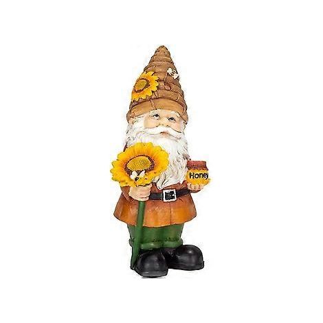 Abeille Festival de Gnome Statue, Rsine Faceless Poupe Elf nain Sculpture with tournesol Ornament Dcoration de jardin Maison Style 2