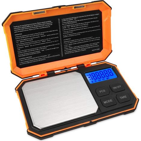 Präzisionswaage, 200 g/0,01 g, 50 g Kalibriergewicht, 0,01 g Präzisionswaage, Taschenwaage mit LCD-Bildschirm, mit Tara-Funktion, Edelstahl (Batterie enthalten) (1/5)