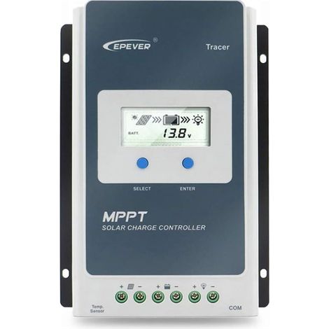 10A MPPT Contrôleur de Charge Solaire 12V/24V avec Afficheur LCD pour Stations de Communication et Systèmes Domestiques - 1210AN